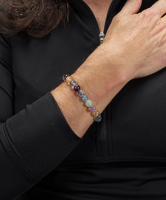 Cherry Tree Collection - Small, Medium, Large Sizes - Gemstone Beaded Bracelets For Women and Men - 8mm Round Beads