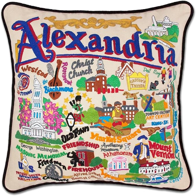 Catstudio Alexandria Embroidered Decorative Throw Pillow
