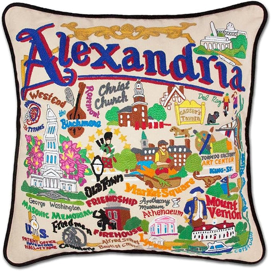 Catstudio Alexandria Embroidered Decorative Throw Pillow