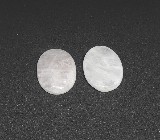 L PEDRA & CRYSTAL Worry Stone A Handheld Comfort to Ease Stress, Enhance Focus, and Promote Inner Peace (Rose Quartz Worry Stone)