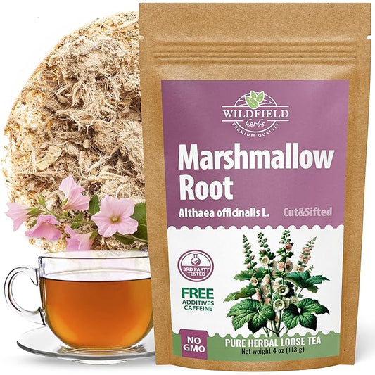 4 oz. Dried Marshmallow Root Tea Marshmallow Root Herb Herbal Tea (Althaea Officinalis) - 113g Herb Raíz De Malvavisco