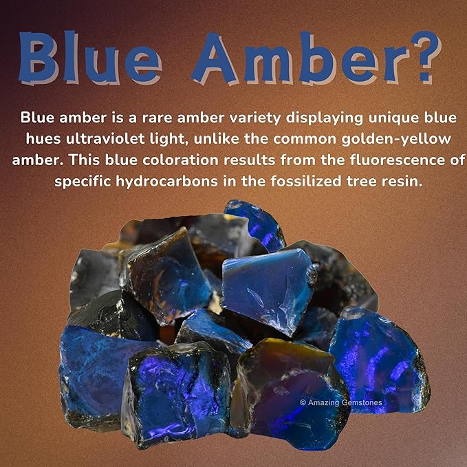 Amazing Gemstone Amber Raw Crystals and Healing Stones, Natural Rocks for Tumbling - DIY Raw Stones and Crystals, 2 Pieces