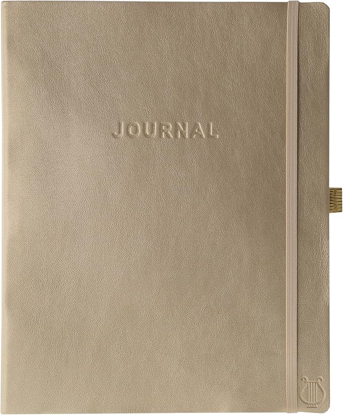 Graphique Apollo Vegan Leather Journal, Hardcover Diary Notebook for Writing, 192 Lined Pages, 8” x 10”