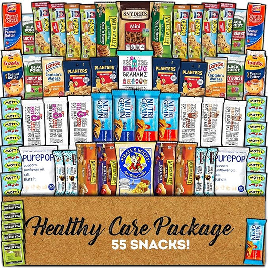 CRAVEBOX Healthy Snack Box Care Package (55 count) Halloween Variety Snacks Pack - College Back to School