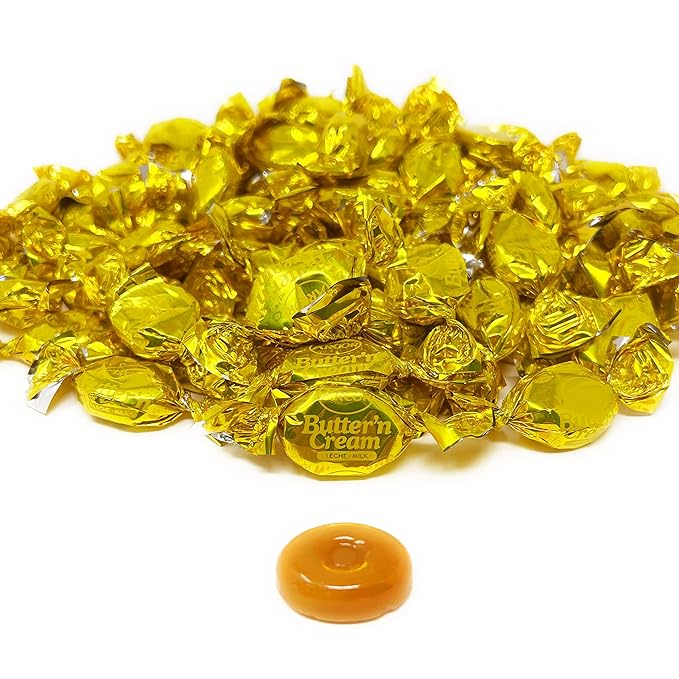 Halloween Butter Cream Hard Candy Snack Pack- 75 Pieces - Classic Butter n' Cream Old School Butterscotch Hard Candies - American Vintage Candy Assortment - Individually Wrapped, 14 oz.