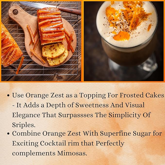 Herbs Botanica Dried Orange Peel Organic Cut & Sifted Naural Orange Zest for Herbal Tea Culinary Delights and Wellness Vegan, Non GMO & Gluten Free 8 oz