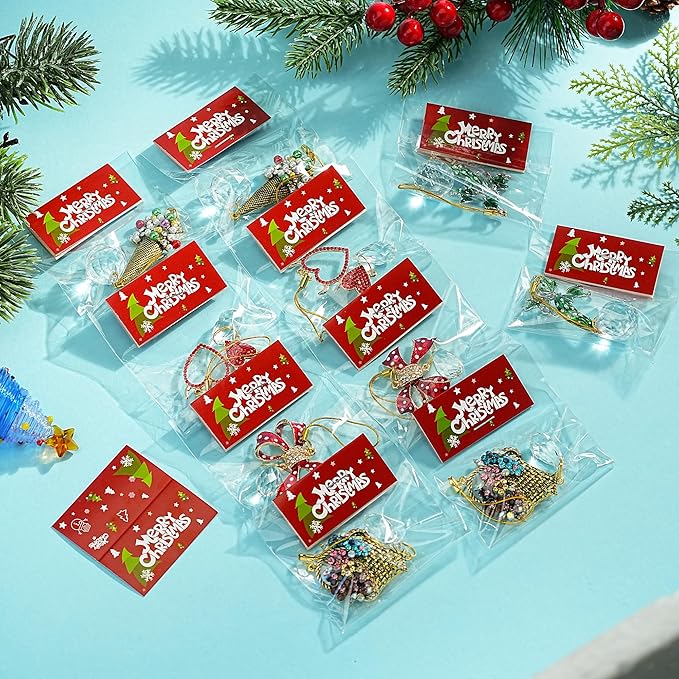 H&D HYALINE & DORA 6 Pcs Flower Basket Ornaments for Christmas Tree Basket Christmas Ornaments Decor Xmas Gifts for Flower Lovers, Women, Wife