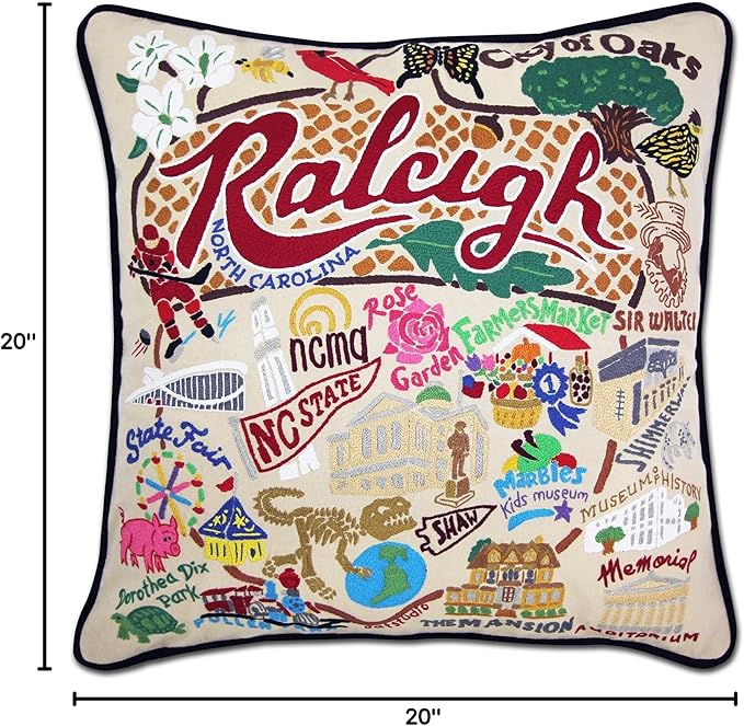 Catstudio Raleigh Embroidered Decorative Throw Pillow