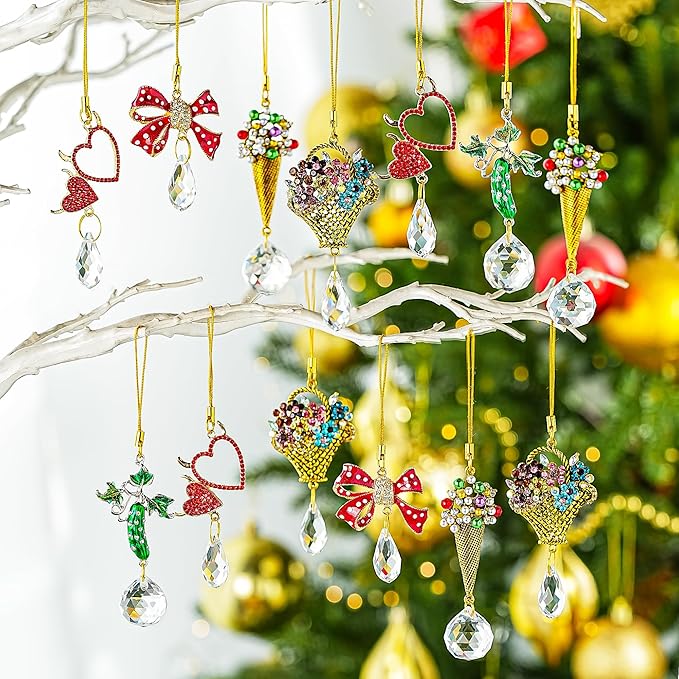 H&D HYALINE & DORA Ice Cream Christmas Decorations Ornaments 6pcs Christmas Tree Hanging Ornaments Gift Ice Cream Pendant Set for Xmas New Year Easter Birthday Home Party Supplies
