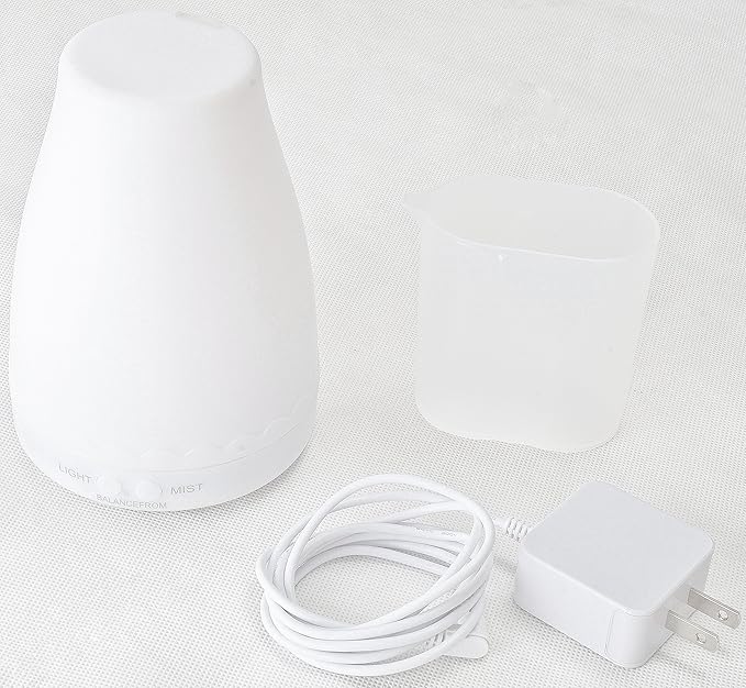 Elevon Essential Oil Diffuser, Aromatherapy Diffuser with Adjustable Mist Mode, 7 Color LED Lights, Waterless Auto Off for Bedroom, Home Office, Travel