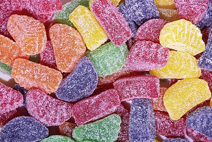 Assorted Fruit Slices - 2.5 lbs of Fresh Sweet Sugar Coated Jelly Candies