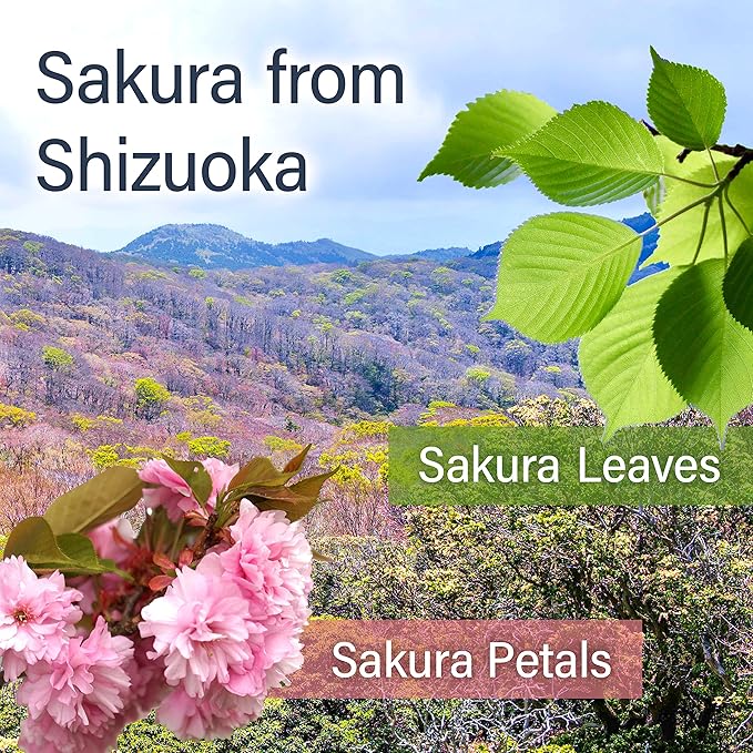 Chaganju Sakura Floral Green Tea - Japanese Loose Leaf With Sakura Petals, 2.82oz (80g)