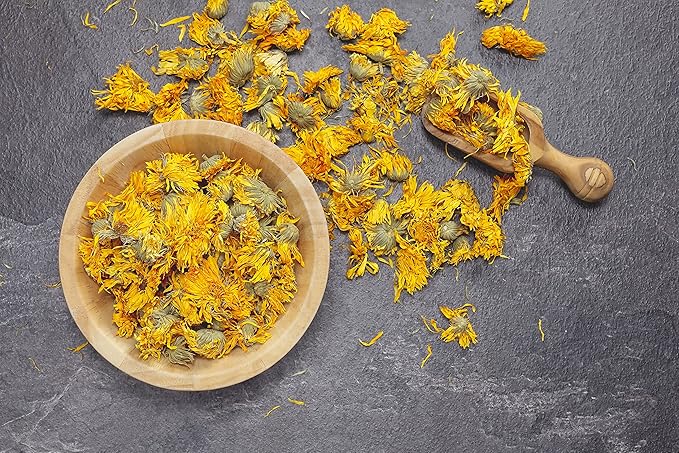 Calendula Tea 1LB (16Oz) 100% CERTIFIED Organic Whole Flower Herbal Tea (Calendula Officinalis), Caffeine Free in 1 lbs. Bulk Resealable BPA-free Bags from U.S. Wellness
