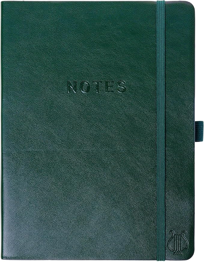 Graphique Apollo Vegan Leather Journal | Hardcover Notebook | 192 Lined Pages | Inner Pocket, Pen Loop, Elastic Closure | Work, Diary, Notes | 6” x 8”