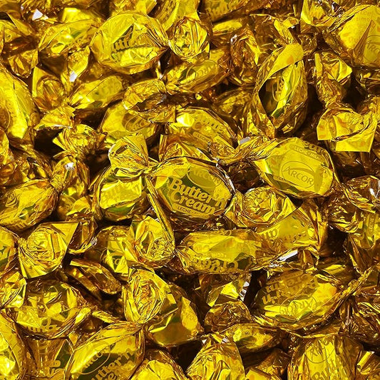Holiday Special Butter Cream Hard Candy - 6 lbs - Classic Butter n' Cream Old School Butterscotch Hard Candies - Bulk American Vintage Halloween Candy Assortment - Individually Wrapped, 96 oz.