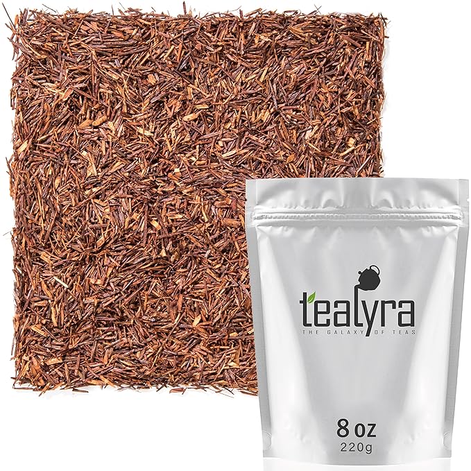 Tealyra - Pure Rooibos Red Herbal Tea - African Red Bush Loose Leaf Tea - High in Antioxidants - Relax - Detox - Low Blood Pressure - Kids Welcome - Caffeine-Free - 220g (8-ounce)