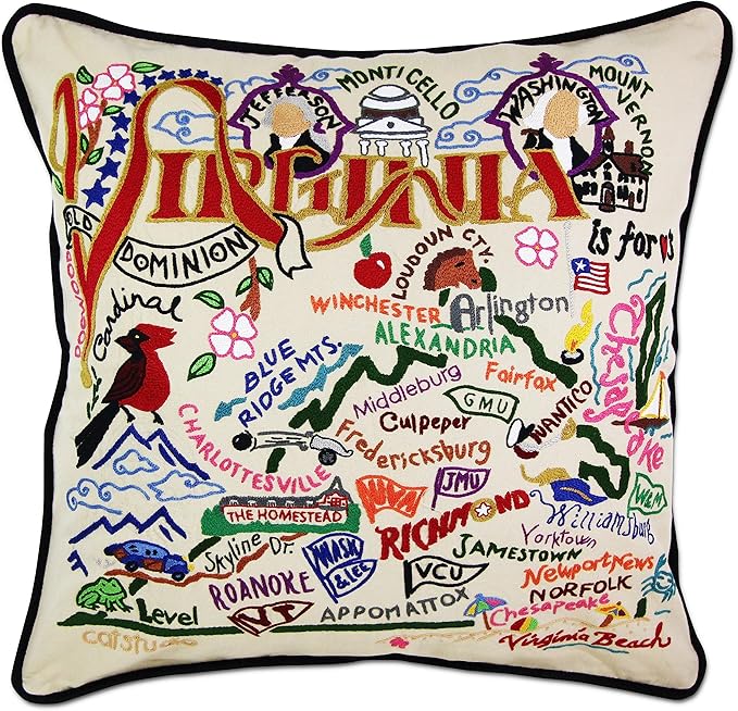 Catstudio Virginia Embroidered Decorative Throw Pillow