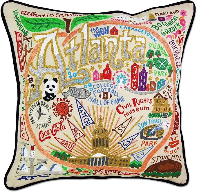 Catstudio Atlanta Embroidered Decorative Throw Pillow